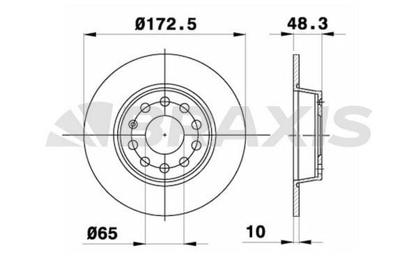 Braxıs AE0071 Arka Fren Diski 272 mm | VW Golf Audi A3 Seat Leon Skoda Octavia