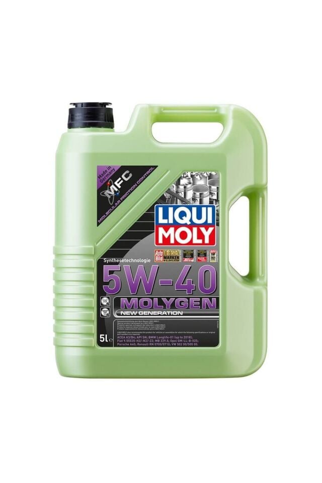 Liqui Moly Molygen 5W40 Motor Yağı 5L 8536 Tam Sentetik